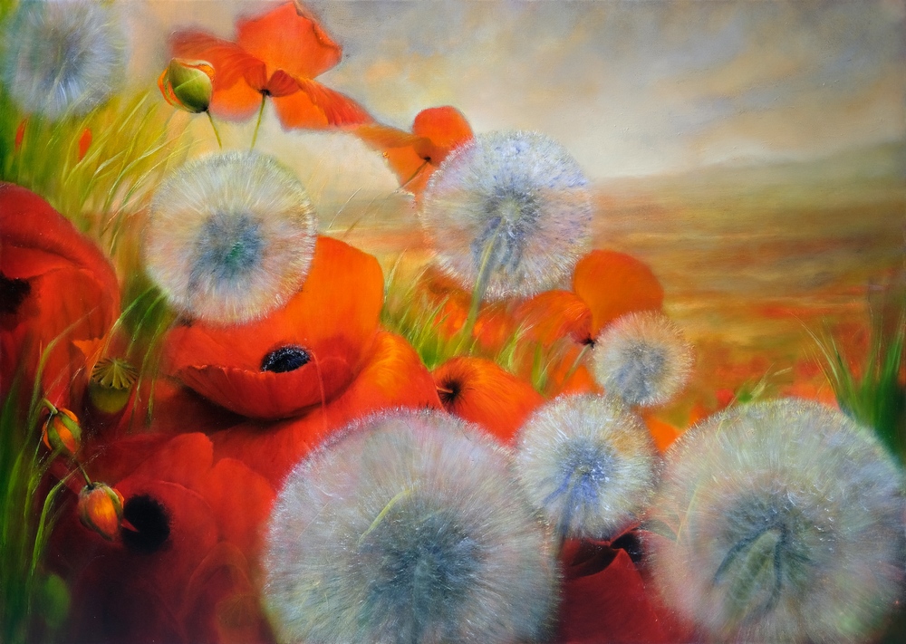 Painting of poppies