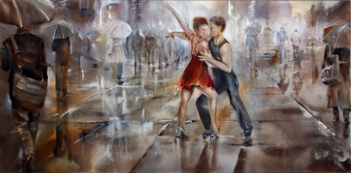 painting of two dancers