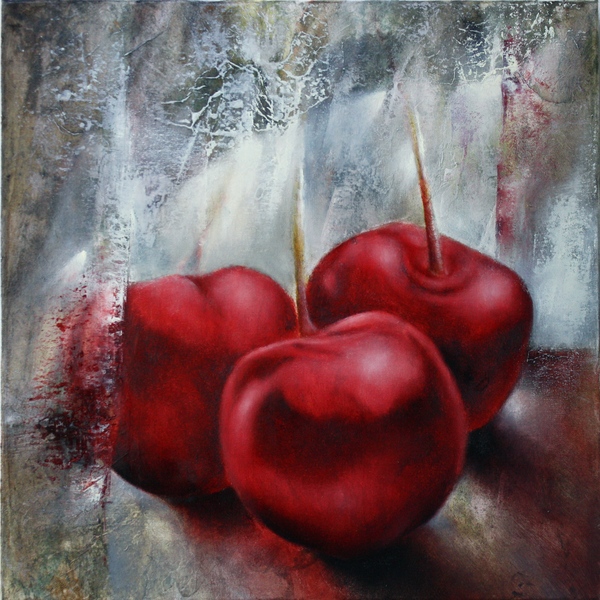 painting of cherries