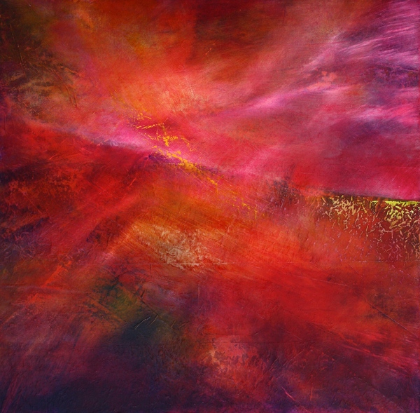 painting of an abstract landscape