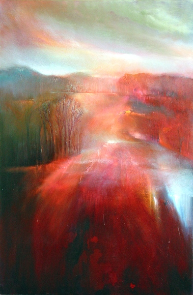 painting of an abstract landscape